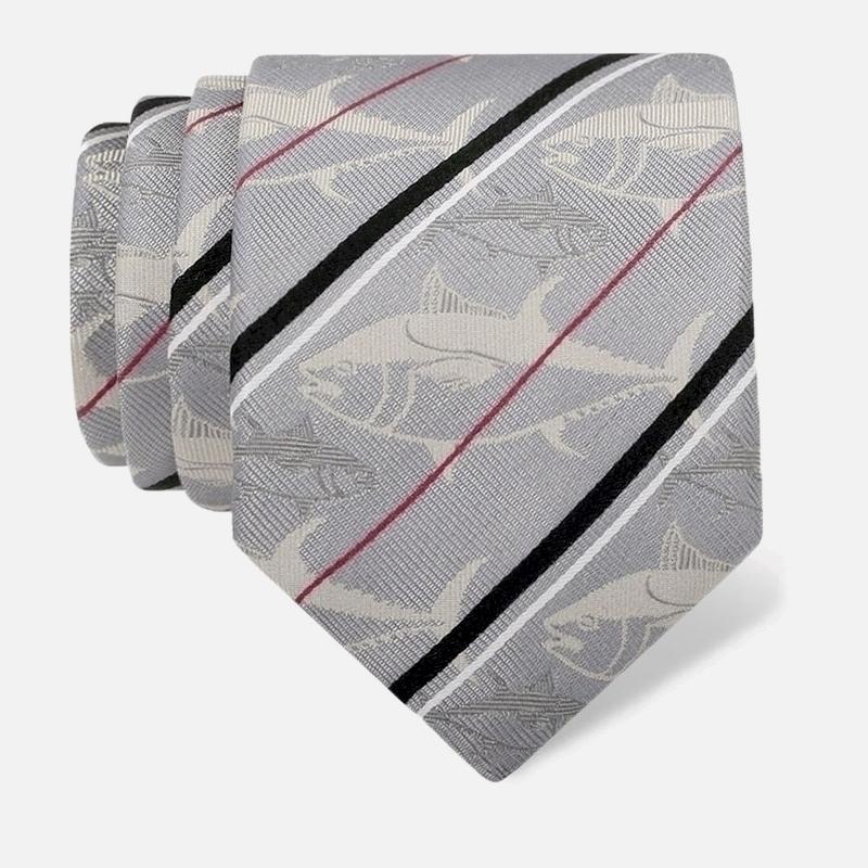 Kravata CROATA Tematski  Tuna Svijetlo siva  Svila 100%  