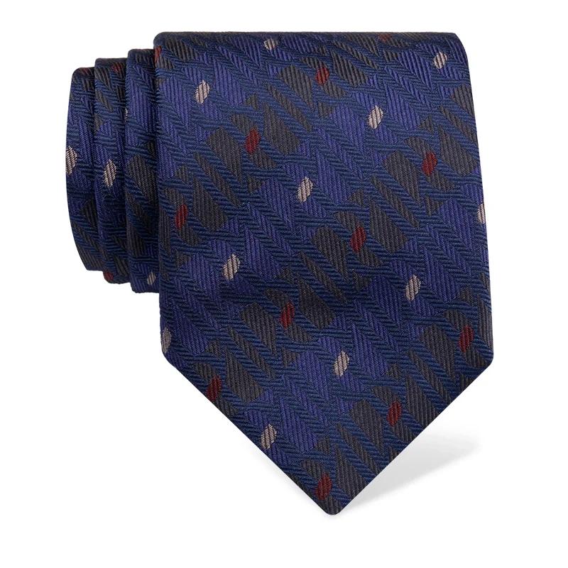 Kravata CROATA Brijuni Tematski  Glagoljica Tamno plava  Svila 100%  