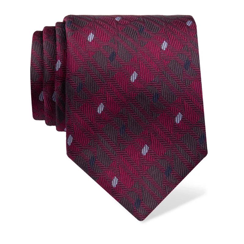 Kravata CROATA Brijuni Tematski  Glagoljica Bordo  Svila 100%  