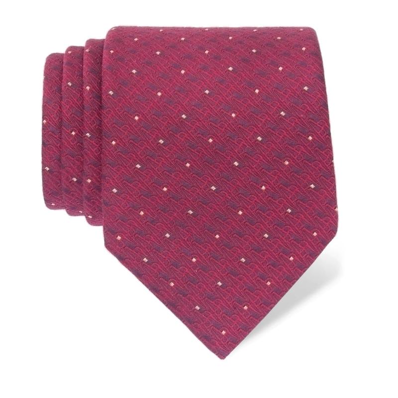 Kravata CROATA AuHRum Tematski Limitirana serija Glagoljica Bordo  Svila 93%, Metalizirano vl. (zlato) limited 7%  