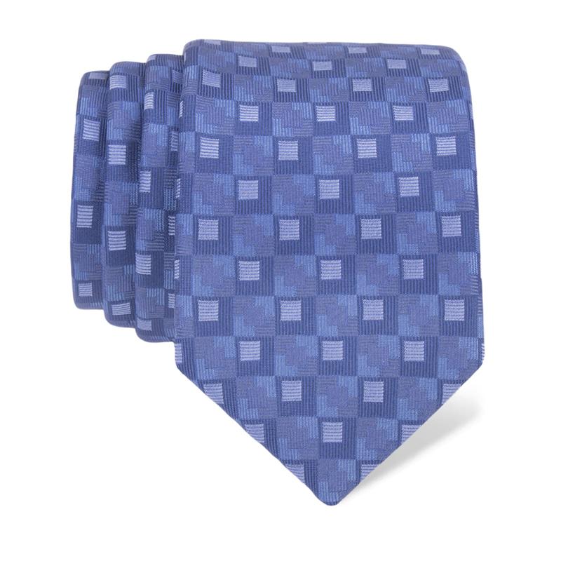 Kravata CROATA Clasicum Tematski  Kvadrati Plava  Svila 100%  