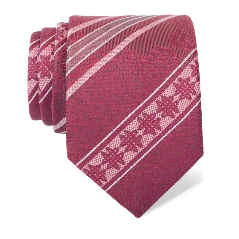 Kravata CROATA Tematski  Pleter Bordo  Svila 100%  