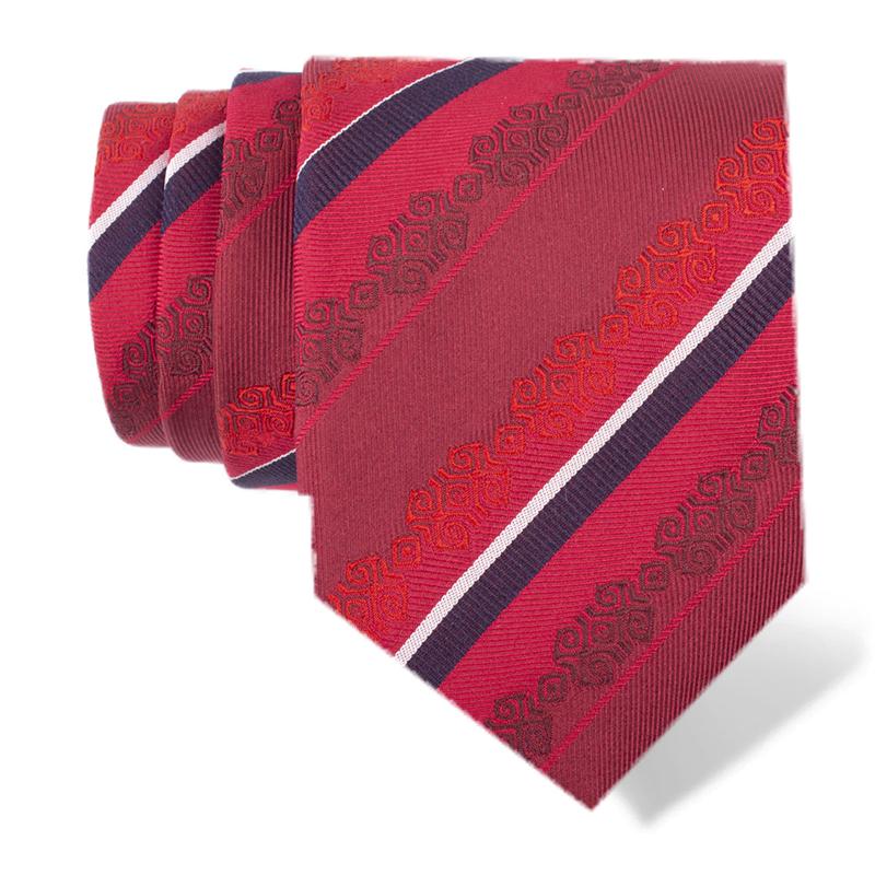 Kravata CROATA Brijuni Tematski  Narodni vez Crvena  Svila 100%  