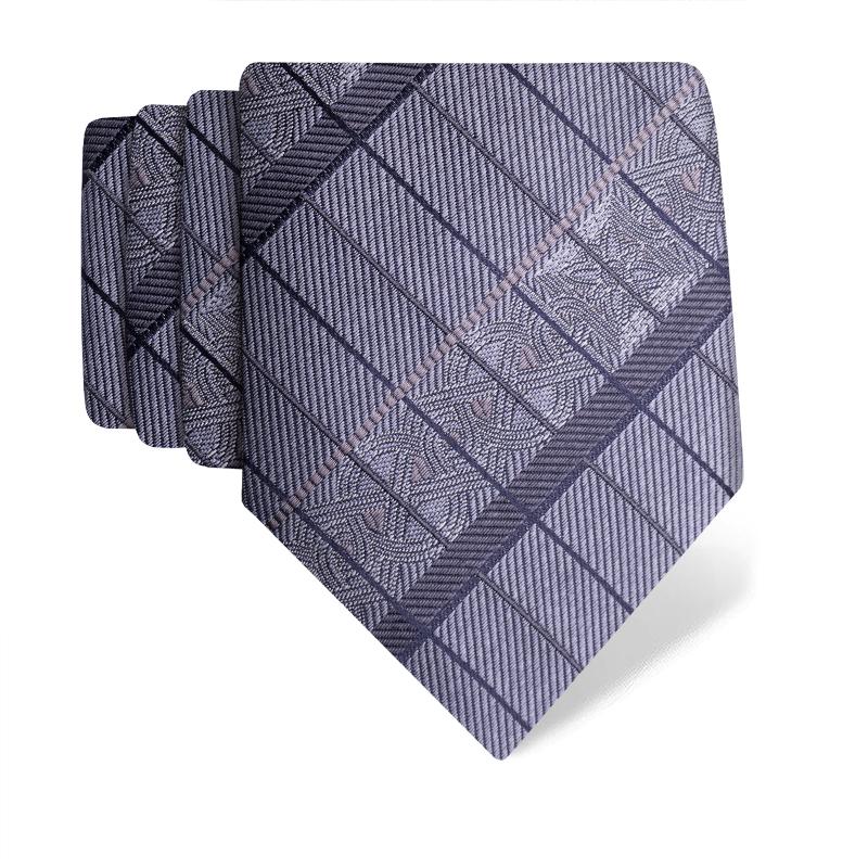 Kravata CROATA Brijuni Tematski  Pleter Siva  Svila 100%  