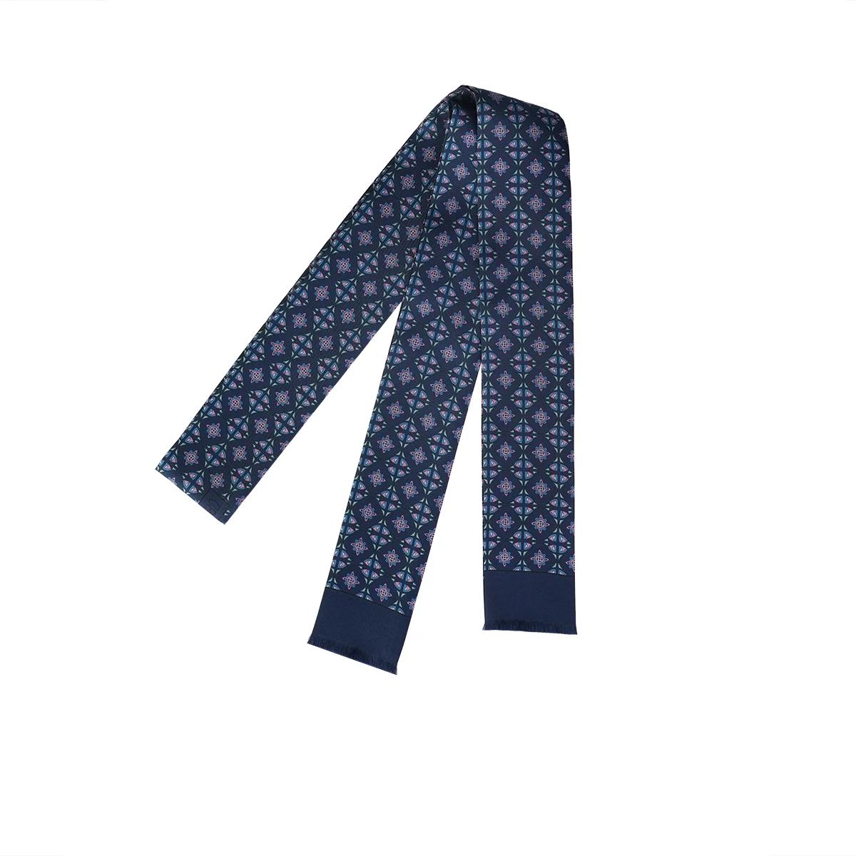 Šal kravata CROATA Tematski  Pleter Tamno plava  Svila 100%  