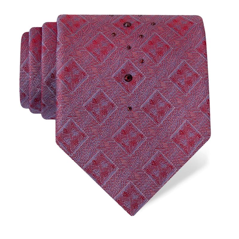 Kravata CROATA Kristal Tematski Limitirana serija Pleter Svijetlo plava  Svila 100%, Visokokvalitetni kristali  