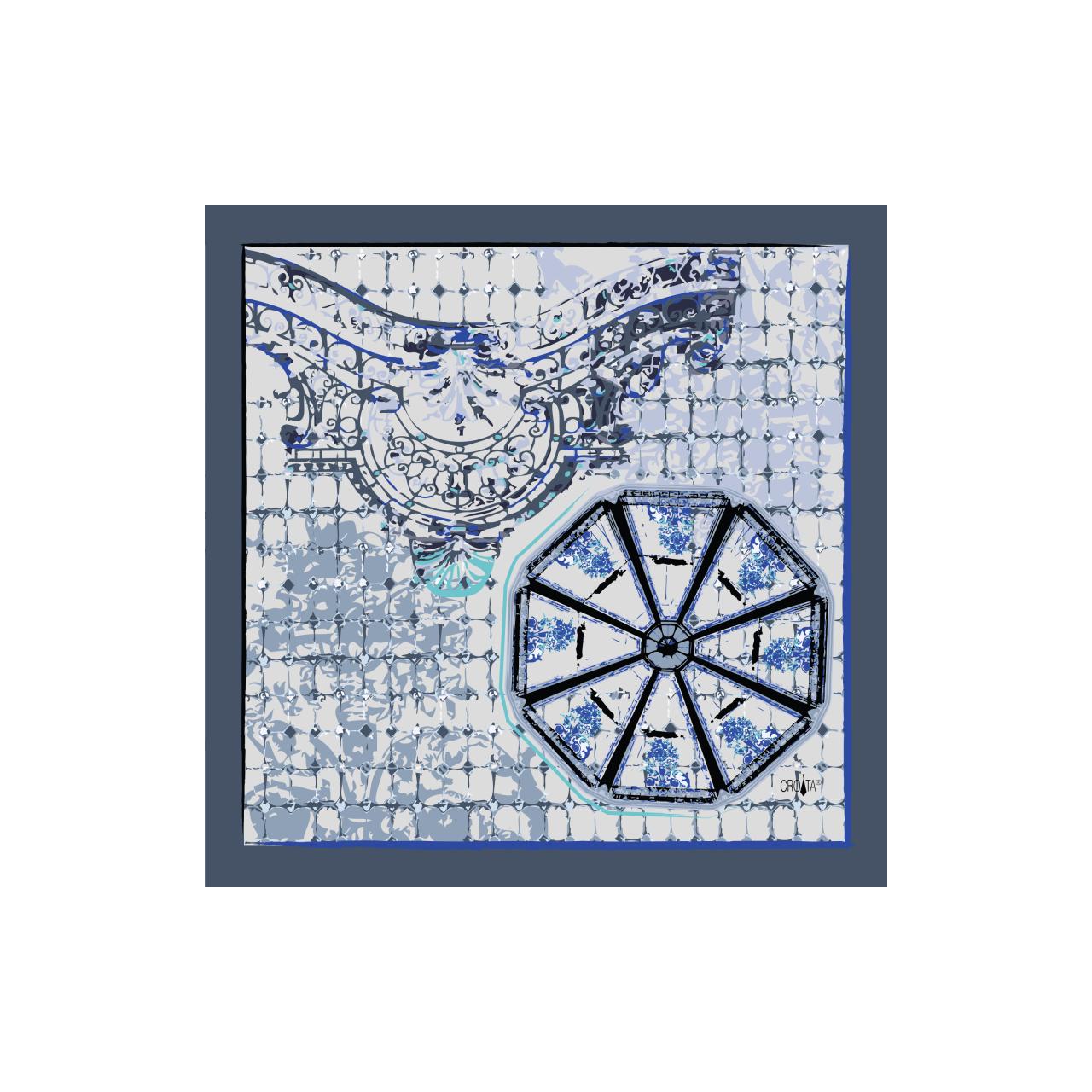 Rubac CROATA Tematski  Oktogon Plava  Svila 100%  