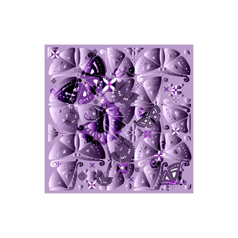 Rubac CROATA Klasični Rubac, klasičan Flora i Fauna Ljubičasta  Svila 100%  