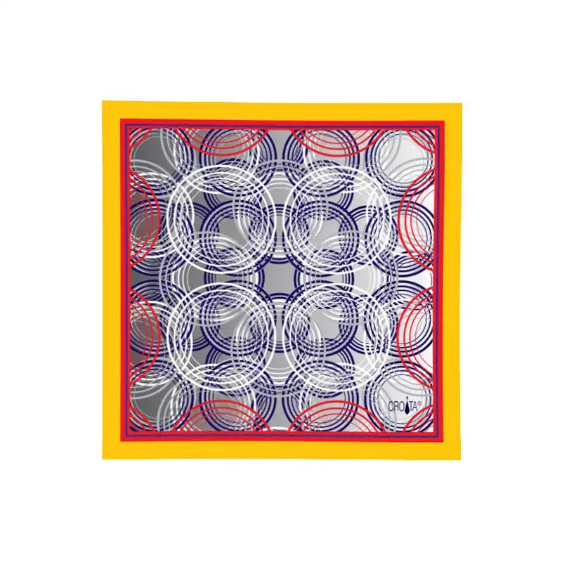 Mali rubac CROATA Klasični Rubac, klasičan Krugovi Siva  Svila 100%  