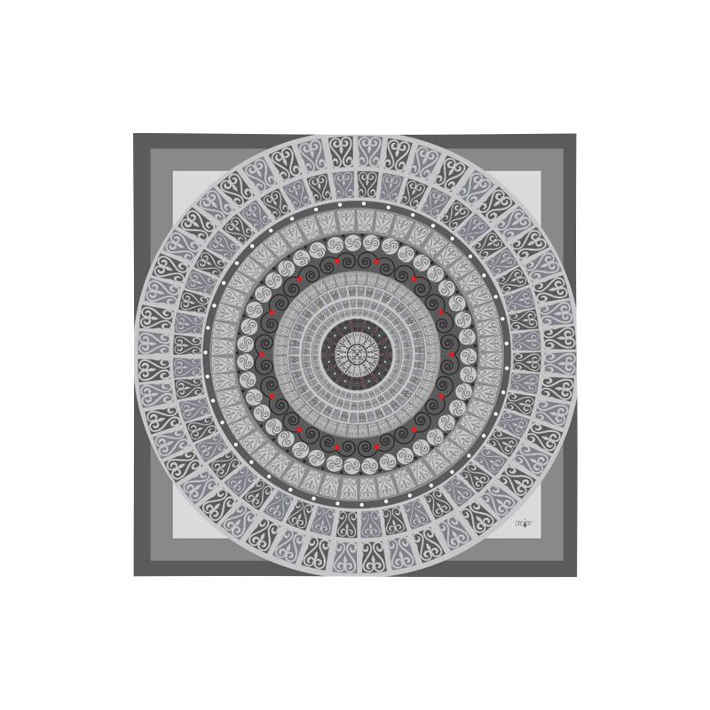 Rubac CROATA Brijuni Tematski Limitirana serija Secesija Siva  Svila 100%  