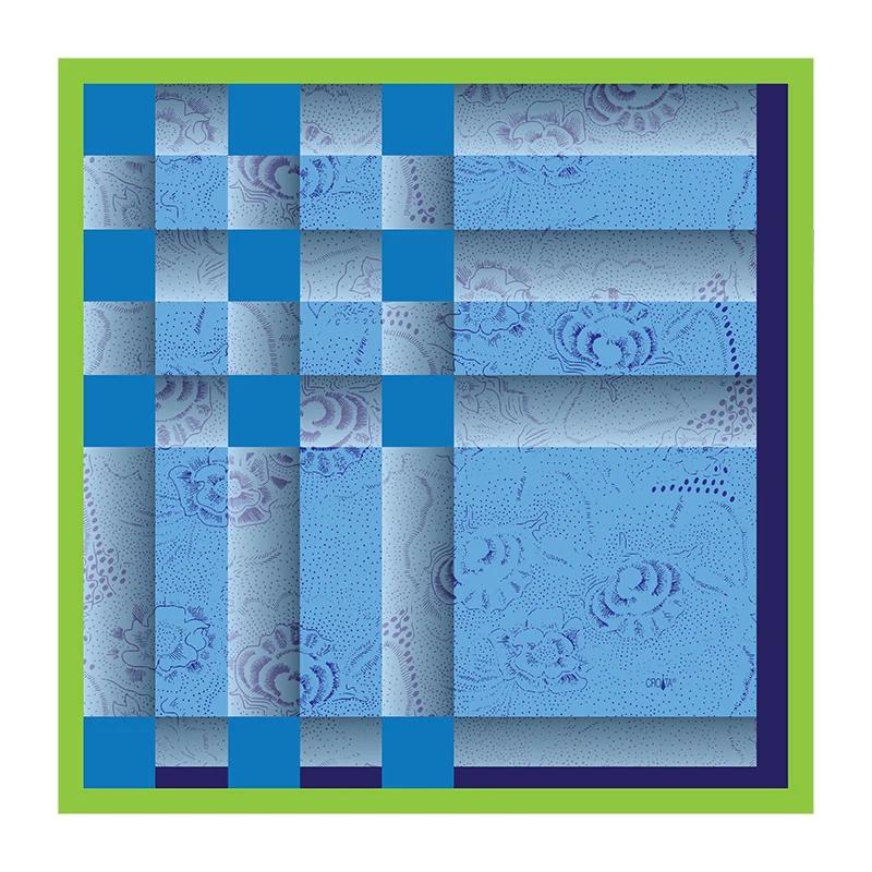 Rubac CROATA Brijuni Tematski Limitirana serija Narodni vez Svijetlo plava  Svila 100%  