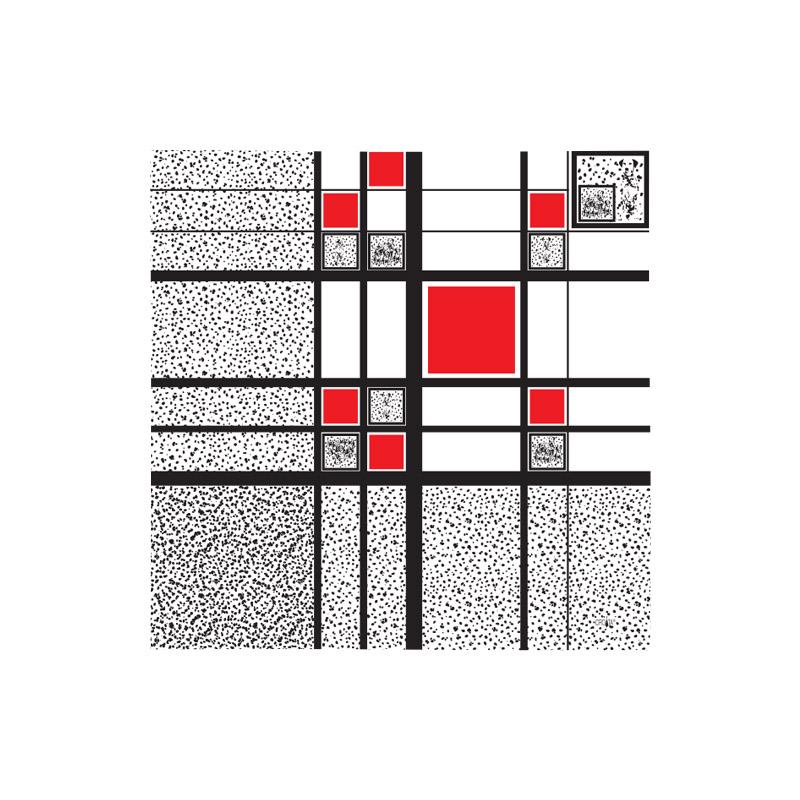 Rubac CROATA Brijuni Tematski Rubac, tematski Dalmatiner Bijela  Svila 100%  