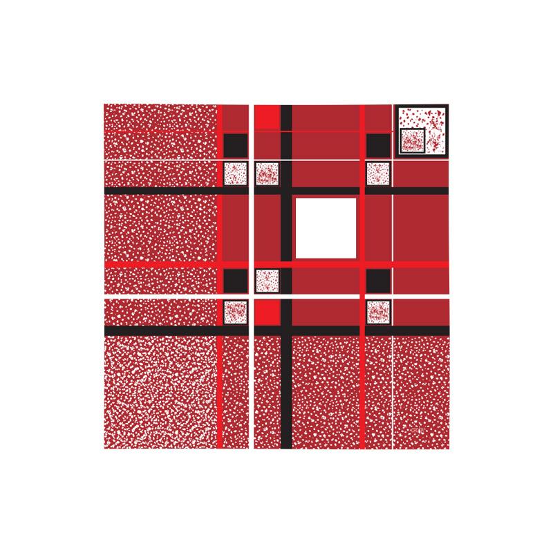 Rubac CROATA Brijuni Tematski Rubac, tematski Dalmatiner Crvena  Svila 100%  