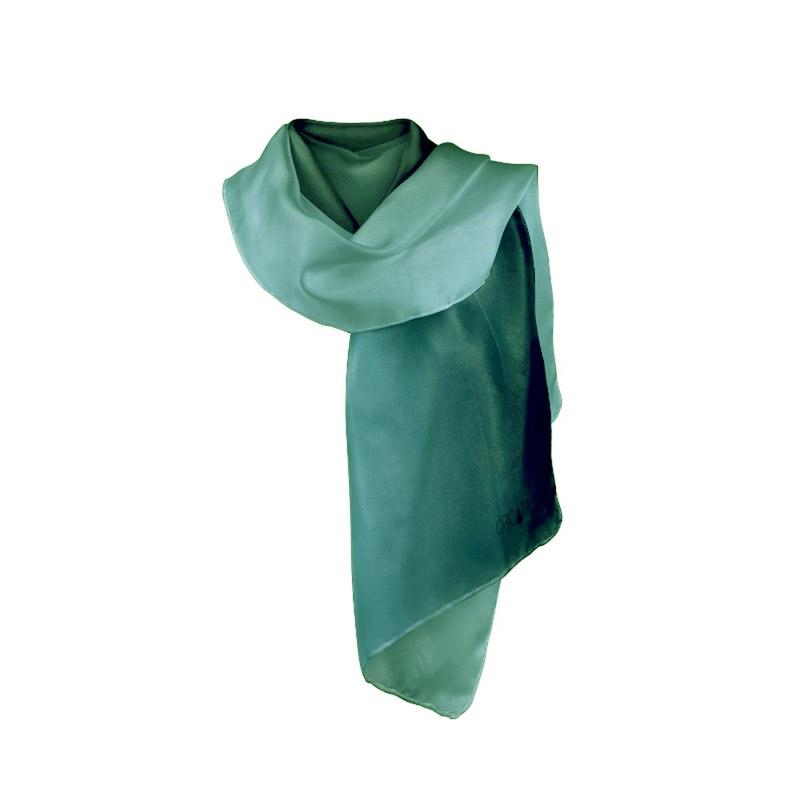 Šal CROATA Klasični Šal, klasičan Jednobojni Zelena  Svila 100%  