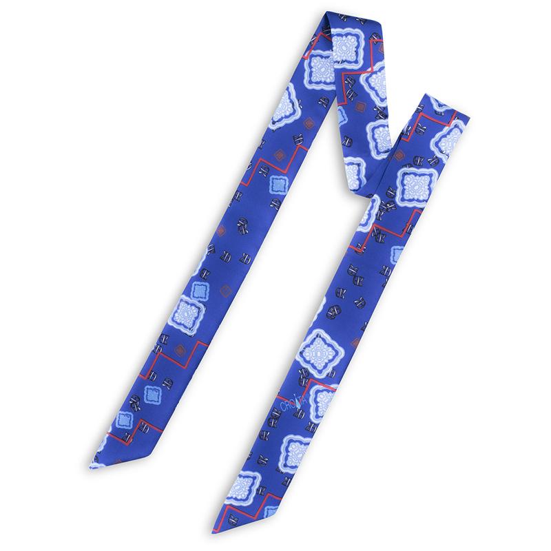 Uresnica CROATA Tematski Tematska Glagoljica Plava  Svila 100%  