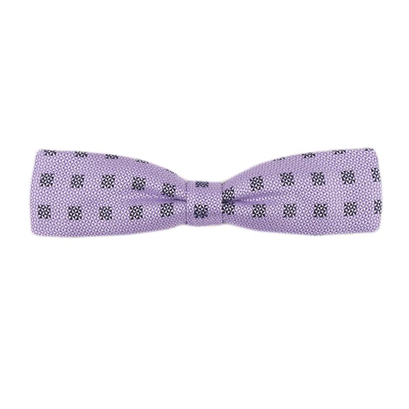 Leptir kravata CROATA Klasični  Kvadrati Lila  Svila 100%  