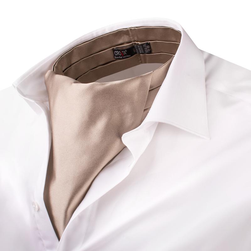 Vratna marama CROATA Klasični Klasična Jednobojni Siva  Svila 100%  