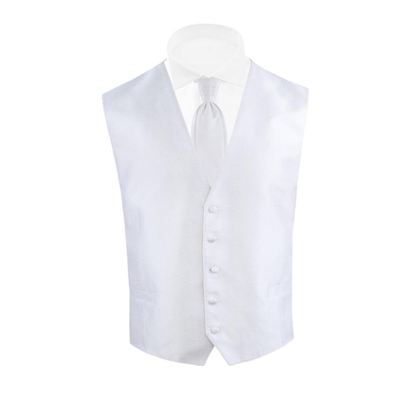 Prsluk i svečana kravata CROATA  Tematski Komplet 2 proizvoda Glagoljica Bijela  Svila 100%  