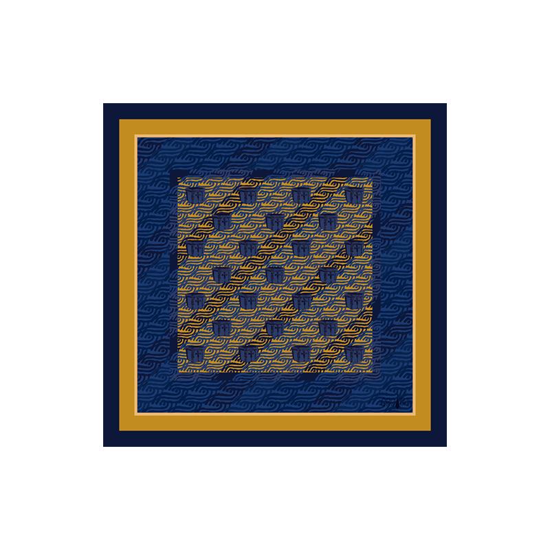 Mali rubac CROATA Tematski Rubac, tematski Pleter Žuta  Svila 100%  