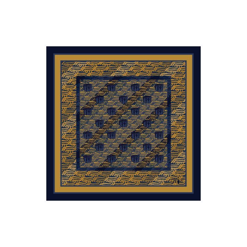 Mali rubac CROATA Tematski Rubac, tematski Pleter Plava  Svila 100%  