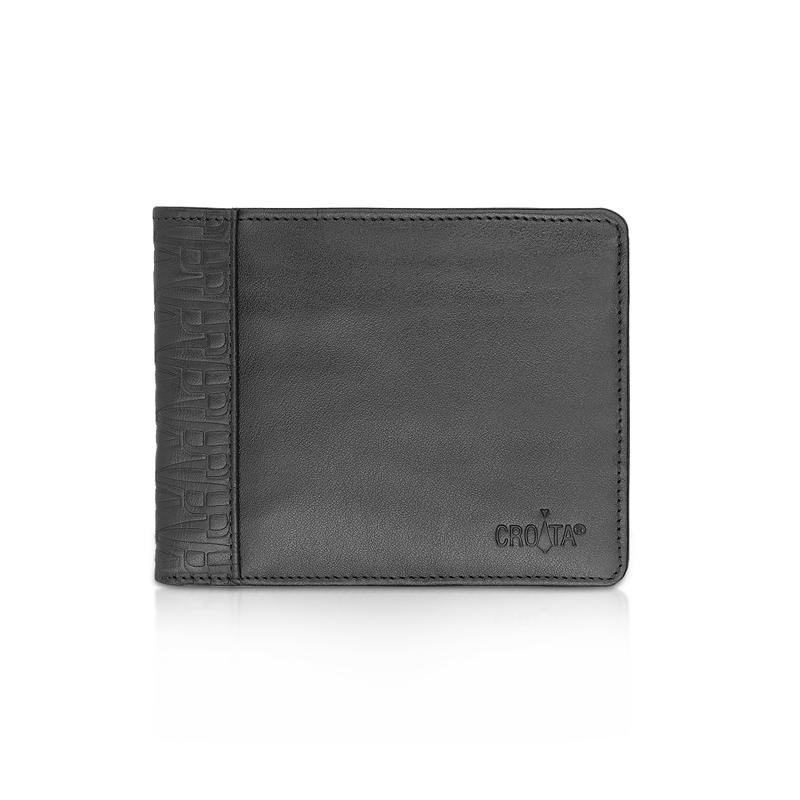 Novčanik CROATA Elementum Tematski Tematska Glagoljica Crna  Koža 100%  