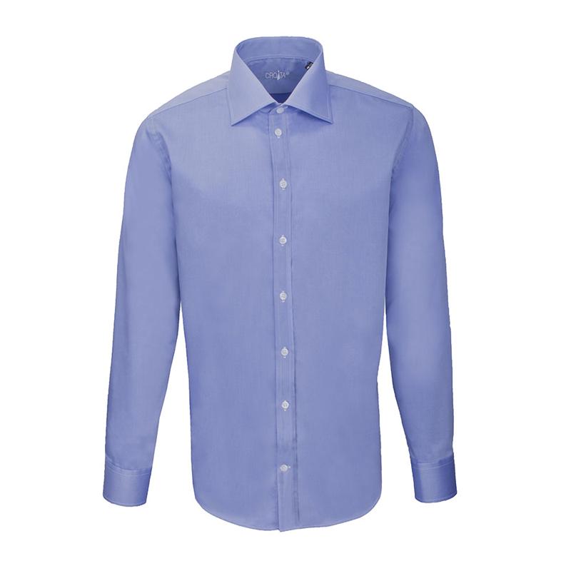 Košulja CROATA Elementum Klasični Uski Jednobojni Tamno plava  Pamuk 100 %  Dugi rukav