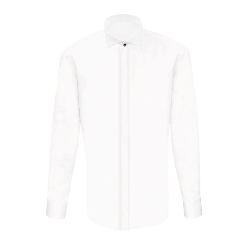 Košulja CROATA Festum Klasični Blago strukirani Jednobojni Bijela  Pamuk 100 %  Dugi rukav