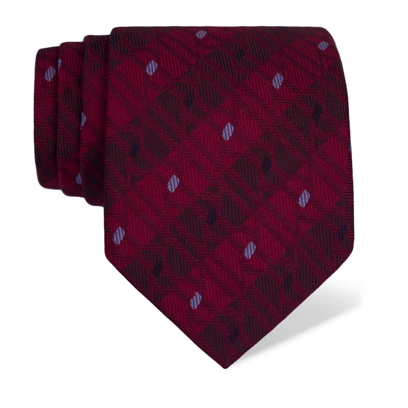Kravata CROATA Brijuni Tematski  Glagoljica Bordo  Svila 100%  