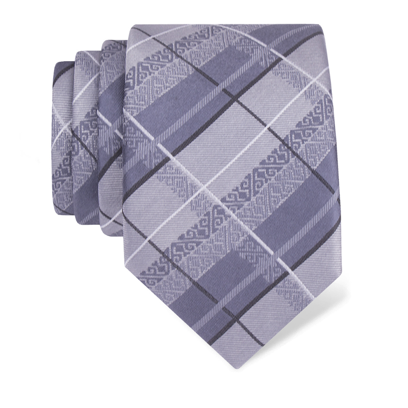 Kravata CROATA Trend Tematski  Narodni vez Siva  Svila 100%  