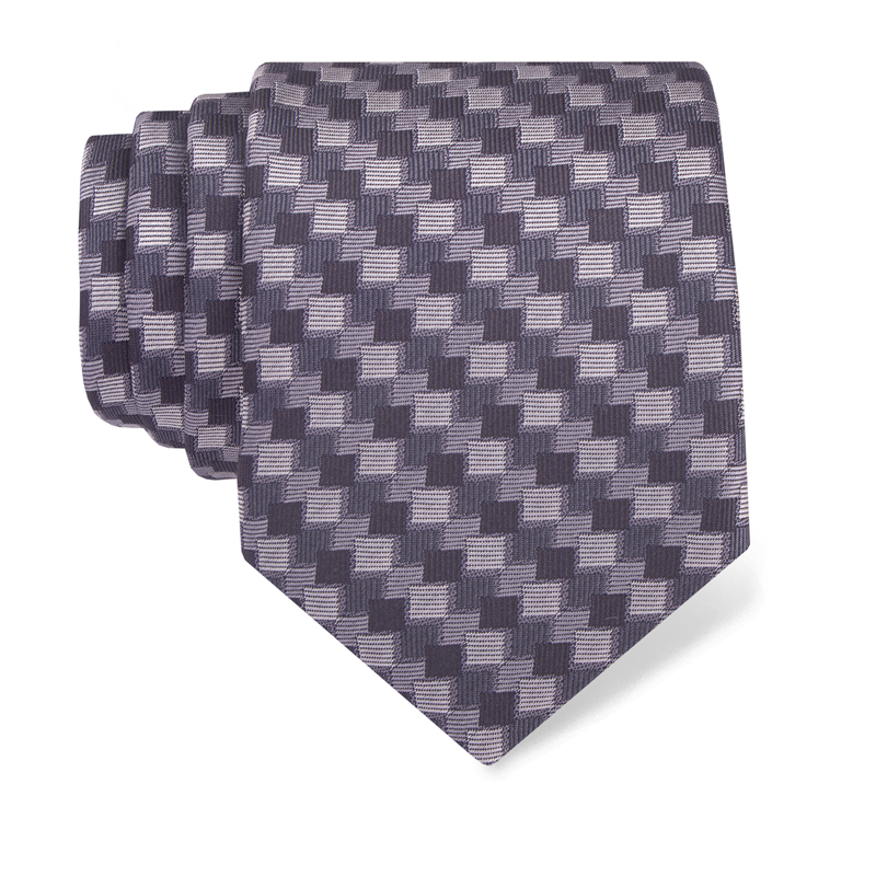 Kravata CROATA Tematski  Kvadrati Crna  Svila 100%  
