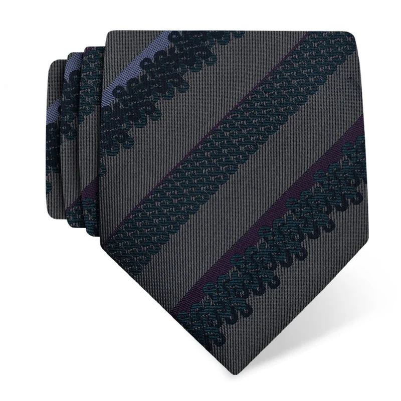 Kravata CROATA Teflon Tematski Kravata Teflon Pleter Siva  Svila 100%  