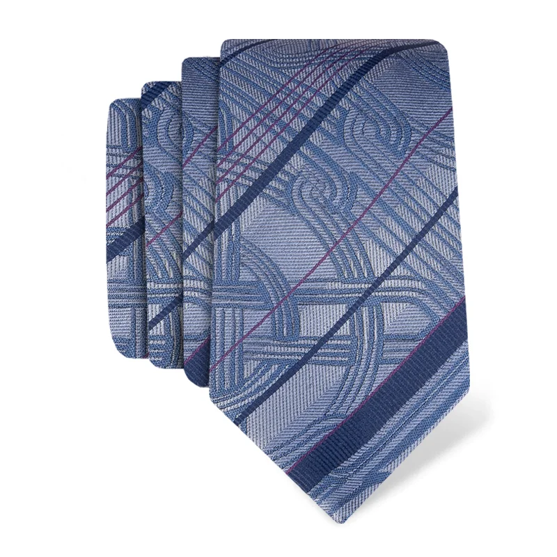 Kravata CROATA Brijuni Tematski  Pleter Svijetlo plava  Svila 100%  