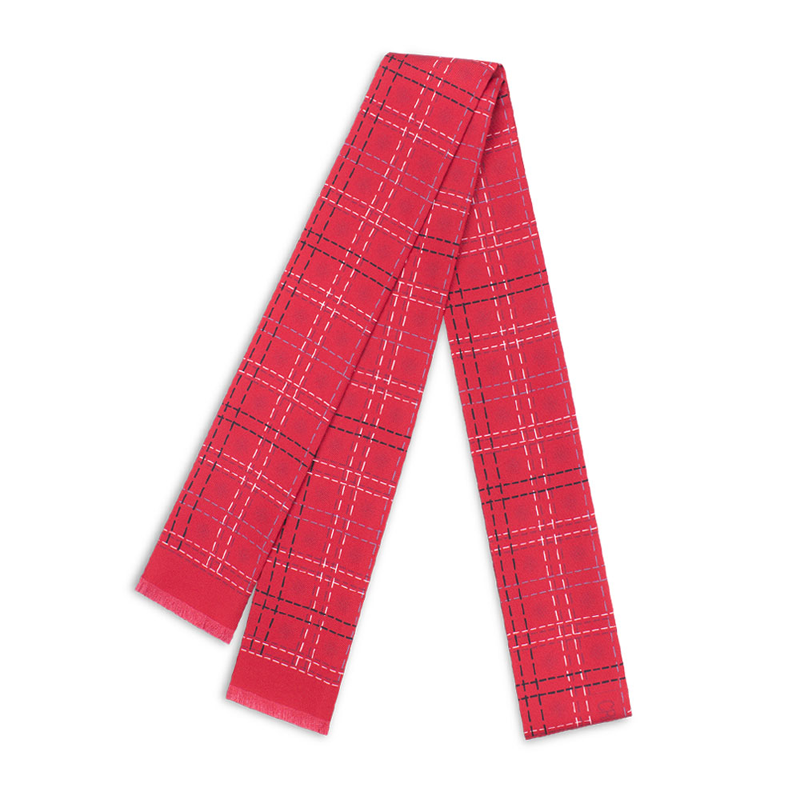 Šal Kravata CROATA Tematski Tematska Pleter Crvena  Svila 100%  