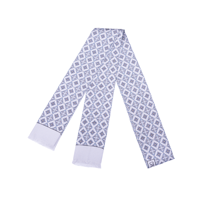 Šal kravata CROATA Tematski Tematska Pleter Siva  Svila 100%  