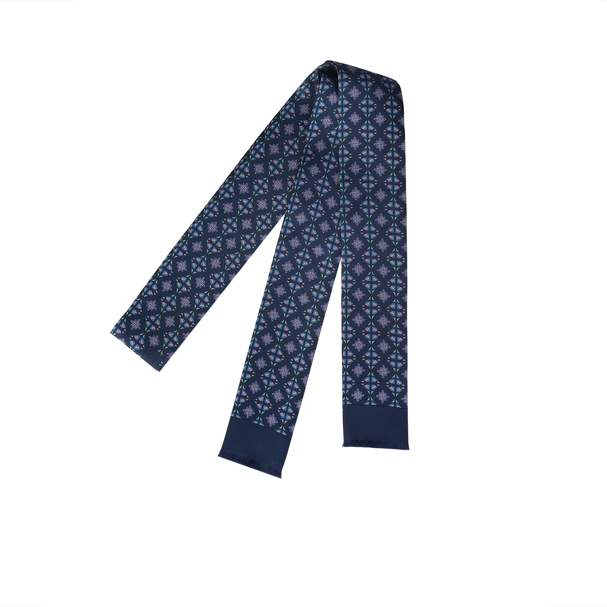 Šal kravata CROATA Tematski  Pleter Tamno plava  Svila 100%  