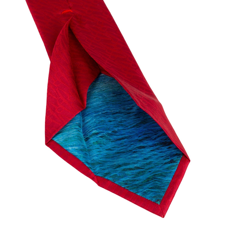 Kravata CROATA Dubrovnik Tematski  Glagoljica Crvena  Svila 100%  