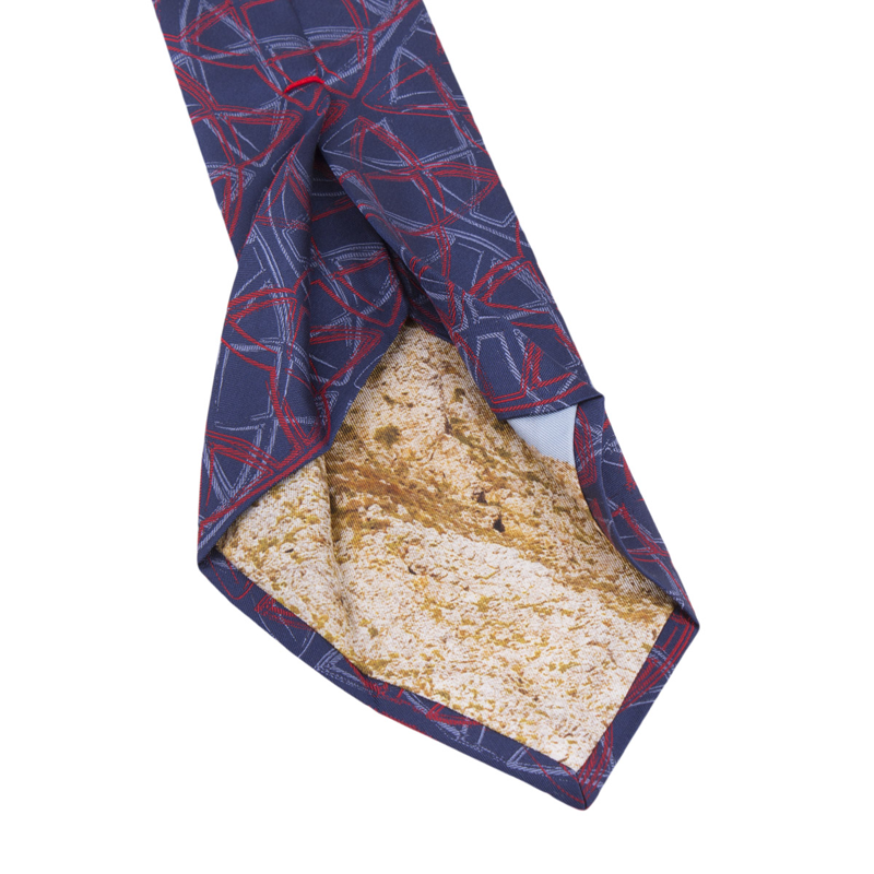 Kravata CROATA Dubrovnik Tematski  Pleter Plava  Svila 100%  