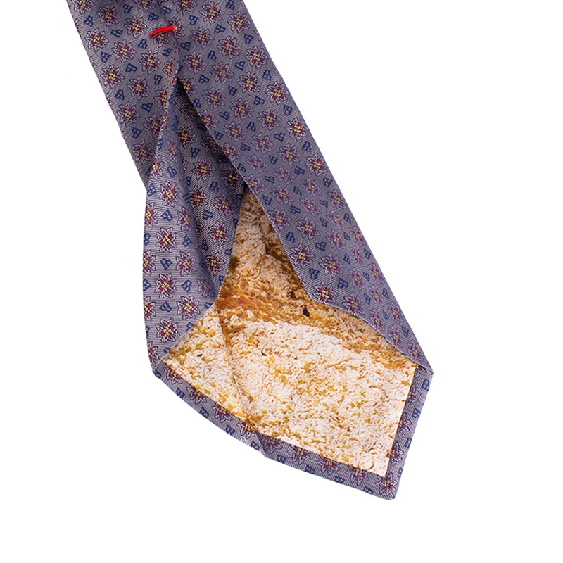 Kravata CROATA Dubrovnik Tematski  Pleter i glagoljica Siva  Svila 100%  