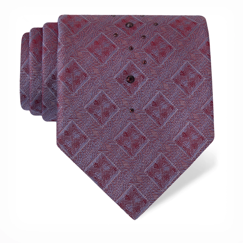 Kravata CROATA Kristal Tematski Limitirana serija Pleter Svijetlo plava  Svila 100%, Visokokvalitetni kristali  