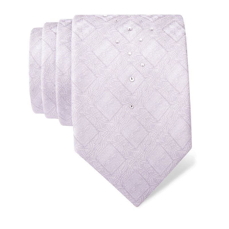 Kravata CROATA Kristal Tematski  Pleter Bež  Svila 100%, Visokokvalitetni kristali  