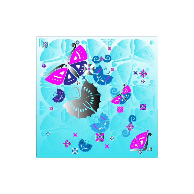 Rubac CROATA Klasični Rubac, klasičan Flora i Fauna Tirkizna  Svila 100%  