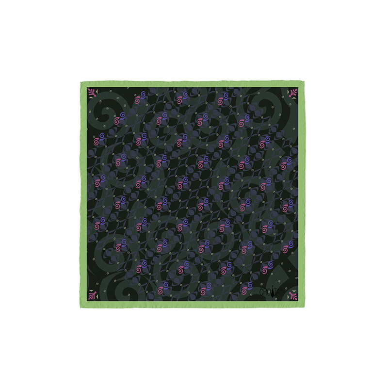 Mali rubac CROATA Klasični Rubac, klasičan Flora i Fauna Zelena  Svila 100%  