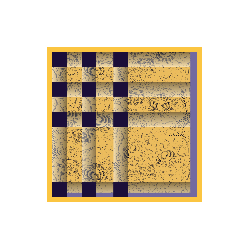 Rubac CROATA Brijuni Tematski Limitirana serija Narodni vez Žuta  Svila 100%  