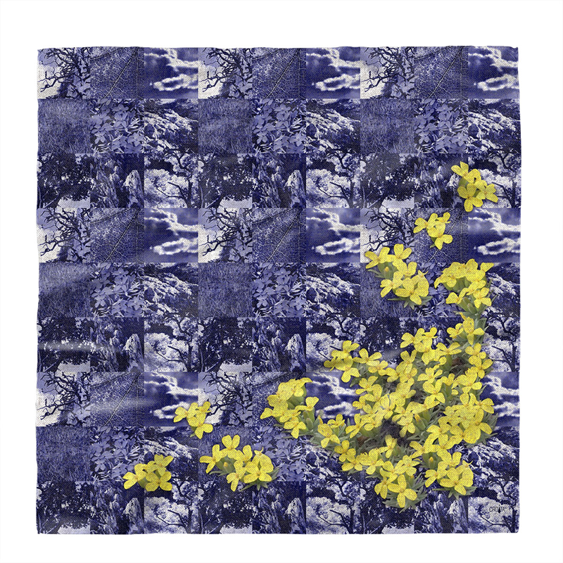 Rubac CROATA Dubrovnik Tematski Rubac, tematski Planina Velebit Plava  Vuna 48%, Svila 35%, Kašmir 17%  