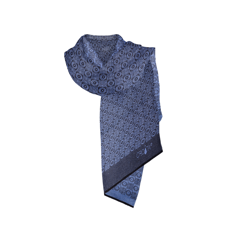 Šal CROATA Tematski Šal, tematski Pleter Svijetlo plava  Vuna 100%  