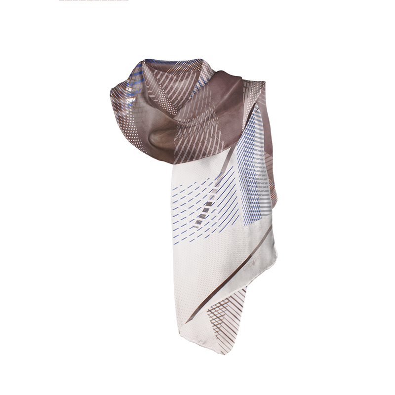 Šal CROATA Klasični Šal, klasičan Razno Siva  Svila 100%  