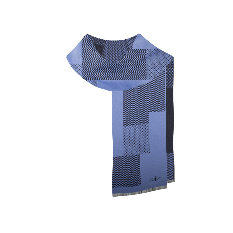 Šal CROATA Klasični Šal, klasičan Razno Svijetlo plava  Vuna 100%  
