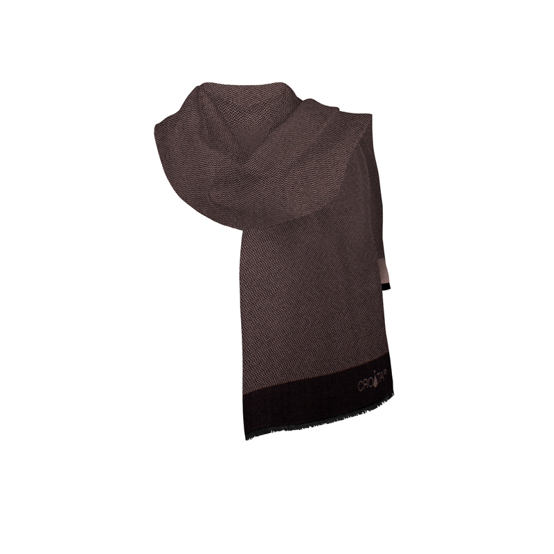 Šal CROATA Klasični Šal, klasičan Sitni uzorak Bež  Vuna 100%  