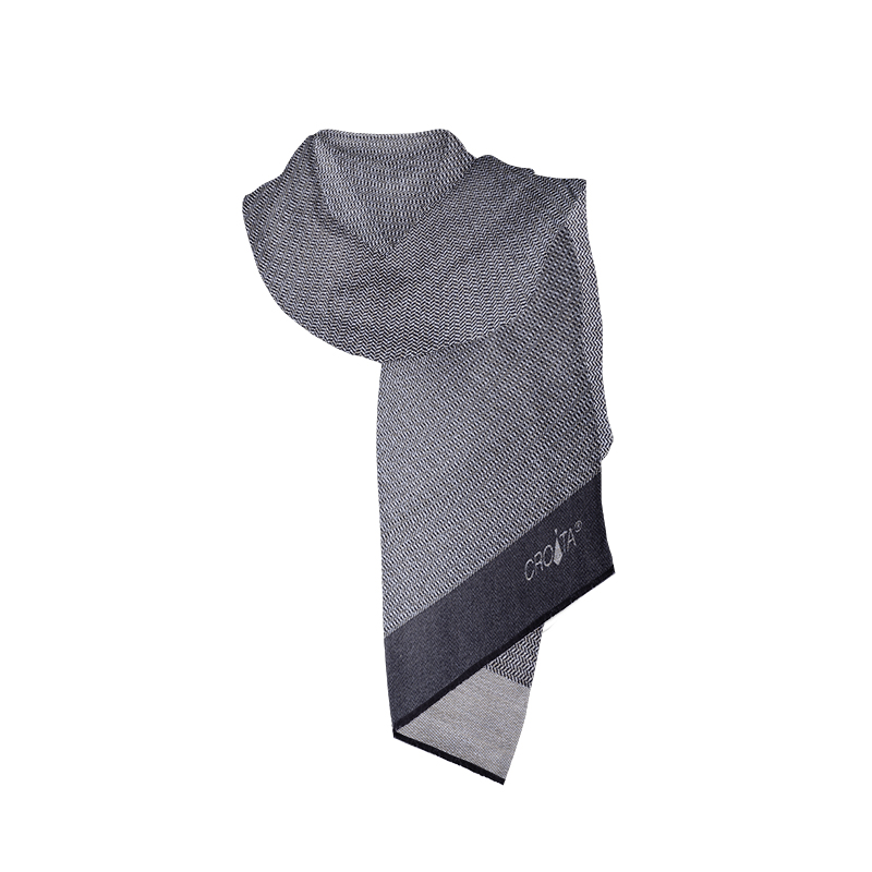 Šal CROATA Klasični Šal, klasičan Sitni uzorak Zelena  Vuna 100%  