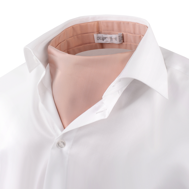 Vratna marama CROATA Klasični Klasična Jednobojni Breskva  Svila 100%  